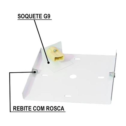 Imagem de Kit com 10 Arandelas na cor Marrom - 2 Focos E Frisos Efeito Externa Parede Muro - Soquete G9 - MF115