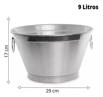 Imagem de Kit Com 10 Balde Para Gelo 9 Litros Cerveja E Bebidas