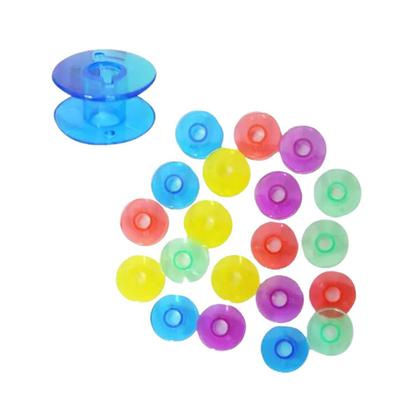 Imagem de Kit com 10 Bobina ALTA Domestica Plastica Colorida - Carretilha para máquina de costura SINGER, JANOME e  ELGIN