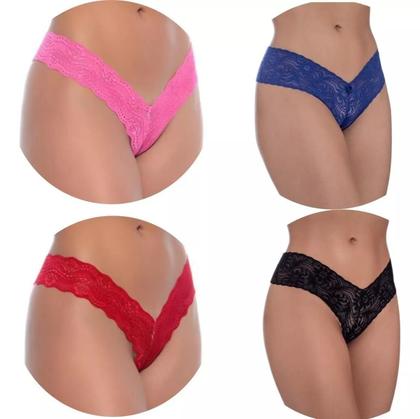 Imagem de Kit Com 10 Calcinha Fio De Renda Mini Caleçon Sexy