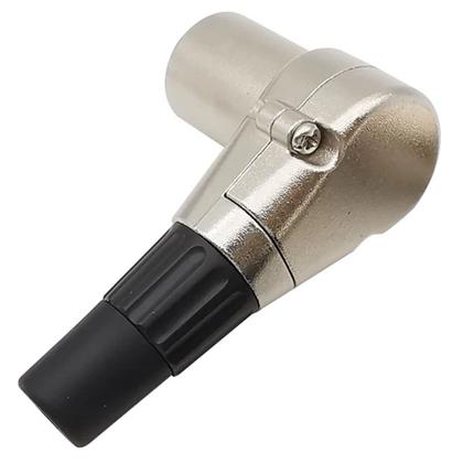 Kit Com 10 Conectores Plug XLR Canon Fêmea e Macho Em L 90º Graus