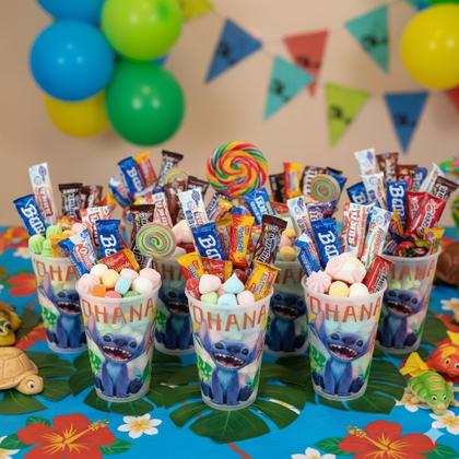 Imagem de Kit com 10 Copos do Stitch para Festa Decoração Base para Ovos de Pascoa
