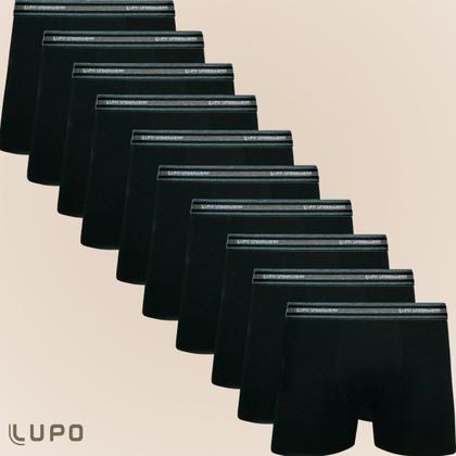 Imagem de Kit Com 10 Cuecas Boxer Box Original Lupo De Algodão Cotton Com Elastano E Cós Estampado