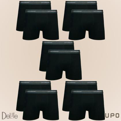 Imagem de Kit Com 10 Cuecas Boxer Box Original Lupo De Algodão Cotton Com Elastano E Cós Estampado