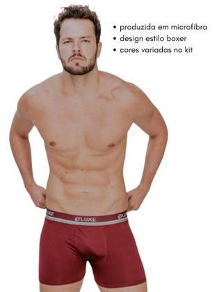 Imagem de Kit Com 10 Cuecas Boxer D'luxe Lisa (131)