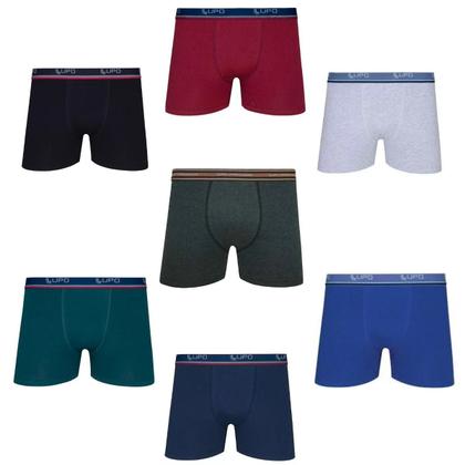 Imagem de Kit com 10 Cuecas Lupo Boxer Sortida Algodão Com Elastano Cos Estampado Conforte e Qualidade Garantida