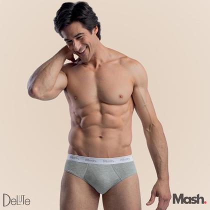 Imagem de Kit com 10 Cuecas Mash Slip de Algodão Cotton Masculina