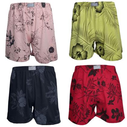 Imagem de Kit Com 10 Cuecas Samba Canção Estampada Short de Dormir Pijama Masculino Algodão Calção de Ficar em Casa