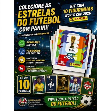 Imagem de Kit com 10 Envelopes Copa do Mundo World Cup 2026 Panini