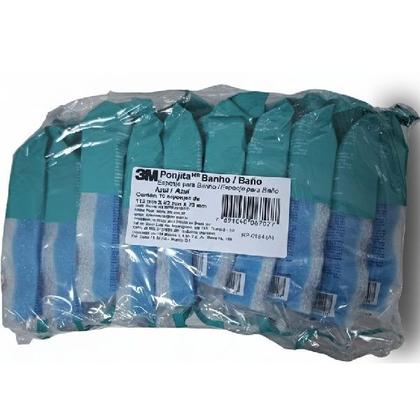 Imagem de Kit com 10 Esponja de Banho Diario Ponjita Azul