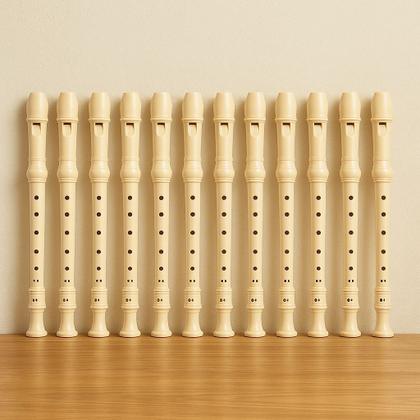 Imagem de Kit com 10 flautas doce soprano musicalização infantil escola