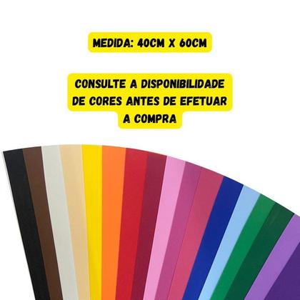 Imagem de Kit Com 10 Folhas De EVA Liso 40x60