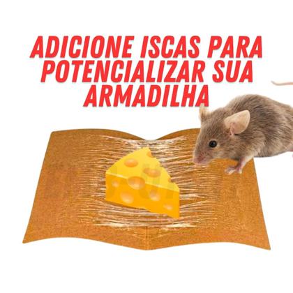 Imagem de Kit com 10 Folhas Para Controle de Pragas Cola Adesiva Pega Tudo Kit Higiênico Potente