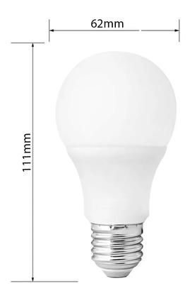 Imagem de Kit com 10 lampadas Led Branca de 9w Bivolt