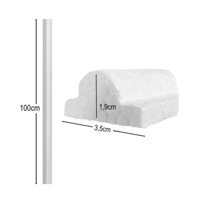 Imagem de Kit com 10 Metros Moldura Isopor Decorativa Boiserie Comum Rodameio