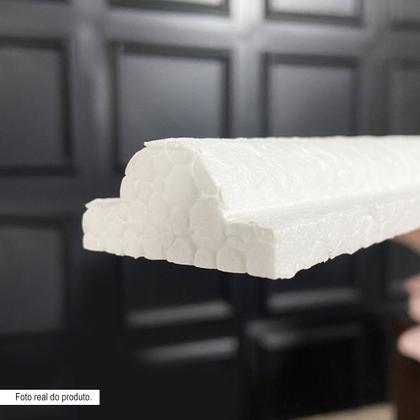 Imagem de Kit com 10 Metros Moldura Isopor Decorativa Boiserie Comum Rodameio