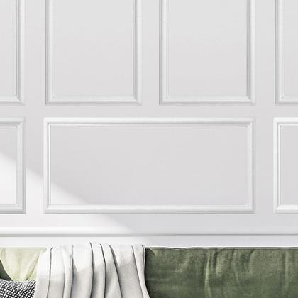 Imagem de Kit com 10 Metros Moldura Isopor Decorativa Boiserie Comum Rodameio