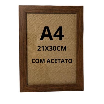 Imagem de Kit Com 10 Molduras A4 21x30 Certificado Diploma C/Acetato