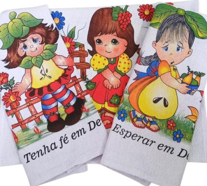 Imagem de Kit Com 10 Pano De Prato - Copa - 60x35cm - Estampado - 100% Algodão - 40 g - Seca Louça - Decora