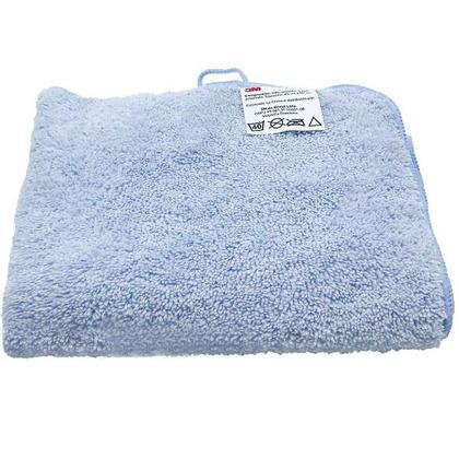 Imagem de Kit com 10 Pano Flanela de Microfibra AZUL 3M Automotivo 40 X 60CM