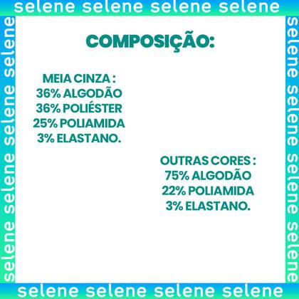 Imagem de Kit Com 10 Pares De Meias Femininas Selene Pilates Antiderrapante Com Viés