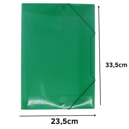 Imagem de Kit com 10 Pastas Plástica Aba Elástico Ofício Tamanho A4 de 23,5cmx33,5cm ACP Referência 1021