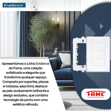 Imagem de Kit Com 10 Placas 4x2 Cega com suporte Evidence - Fame