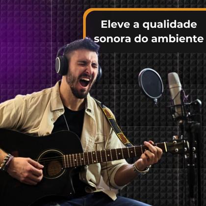 Imagem de Kit Com 10 Placas De Isolamento Acústico Absorção Sonora