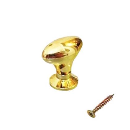 Imagem de Kit Com 10 Puxador De Gaveta Dourado Oval Grande Com Parafuso