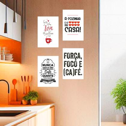 Imagem de Kit Com 10 Quadros Decoração Parede Placa MDF 3mm Cozinha