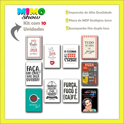 Imagem de Kit Com 10 Quadros Decoração Parede Placa MDF 3mm Cozinha