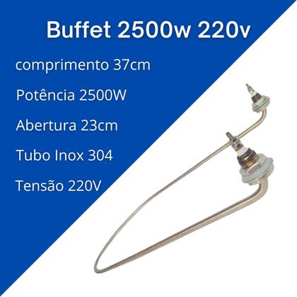 Imagem de Kit com 10 Resistências Para Buffet Quente 2500w 220v