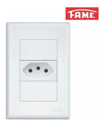 Imagem de Kit Com 10 Tomadas Padrão 2p+T 20A Com Placa Evidence - Fame