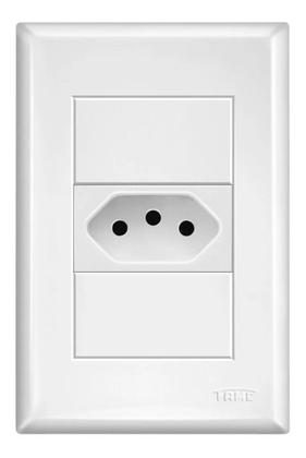 Imagem de Kit Com 10 Tomadas Padrão 2p+T 20A Com Placa Evidence - Fame