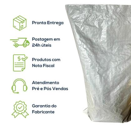 Imagem de Kit Com 10 Un Saco Laminado Costurado Boca Aberta Branco 50x70cm Sem Impressão