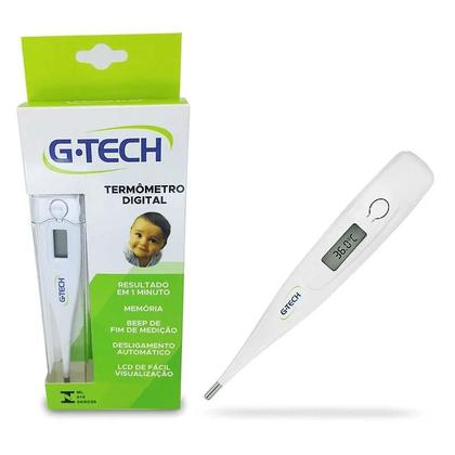 Imagem de Kit Com 10 Unidades Termômetro Digital G-tech Th1027 Branco