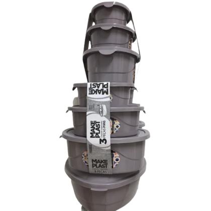 Imagem de Kit com 10 vasilhas herméticas para alimentos! oval