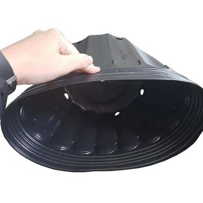 Imagem de Kit com 10 Vasos para Mudas 11L Preto Plastico