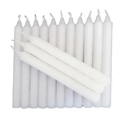Imagem de kit com 10 Velas brancas de parafina nº 10