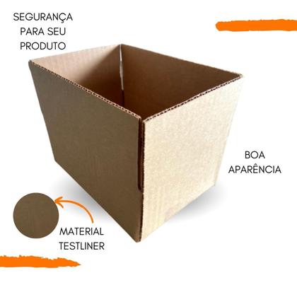 Imagem de Kit com 100 Caixa de Papelão SemiKraft 16x11x6 de Envios para E-commerce Forte e Resistente