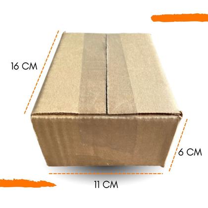 Imagem de Kit com 100 Caixa de Papelão SemiKraft 16x11x6 de Envios para E-commerce Forte e Resistente