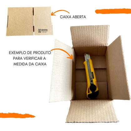 Imagem de Kit com 100 Caixa de Papelão SemiKraft 16x11x6 de Envios para E-commerce Forte e Resistente