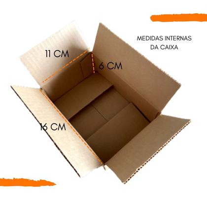 Imagem de Kit com 100 Caixa de Papelão SemiKraft 16x11x6 de Envios para E-commerce Forte e Resistente