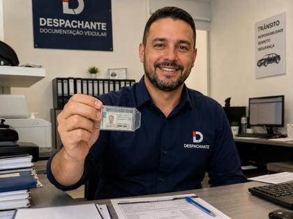 Imagem de Kit com 100 capas de proteção para documentos p6  porta cnh transparente com aba acp