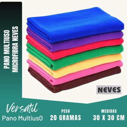 Imagem de Kit com 100 - Flanelas de Microfibra - Multiuso - 30 x 30