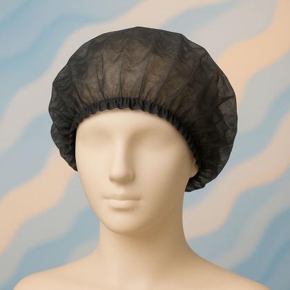 Imagem de kit com 100 toucas tnt descartavel com elastico