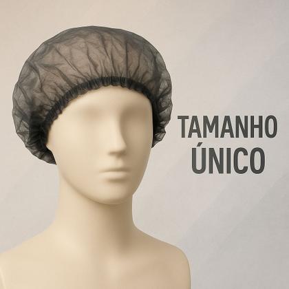 Imagem de kit com 100 toucas tnt descartavel com elastico