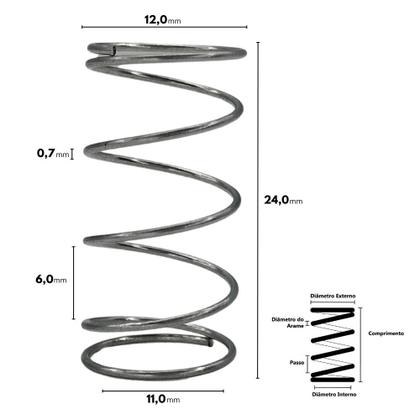 Imagem de Kit com 10un de Mola da Trava Tecla Botão Compatível com Aspirador Karcher VCL2 9.398-465.0