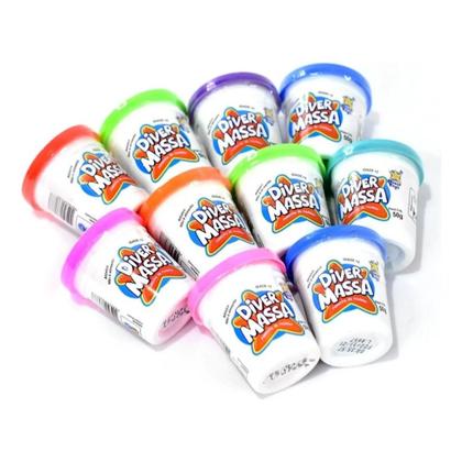 Imagem de kit com 10unidades de Massinha Diver Massa Cores Sortidas 8077