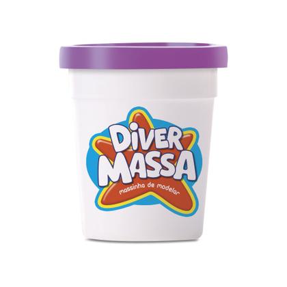 Imagem de kit com 10unidades de Massinha Diver Massa Cores Sortidas 8077